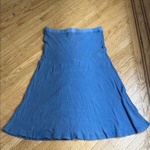 Spades Blue Ribbed Knit A-Line Maxi  Skirt Women’s 2XL